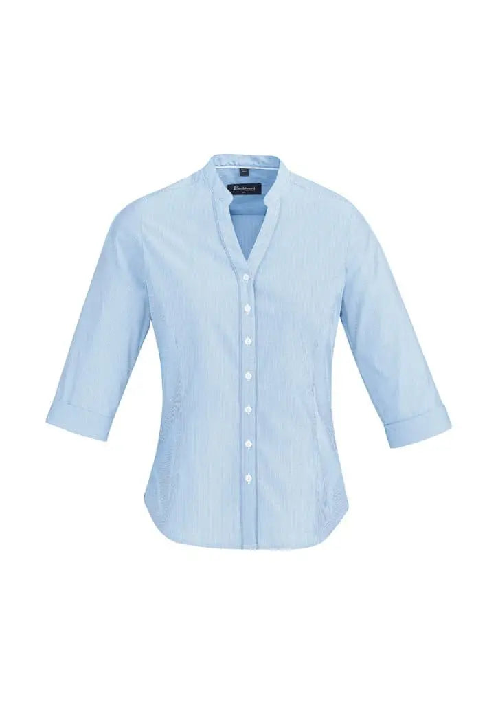 Biz Corporate Bordeaux Womens 3/4 Sleeve Shirt 40114 Metro Workwear.